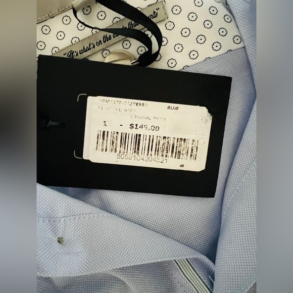 Ted Baker NWT Mens Yesso Oxford Shirt Short Sleeve in Blue size 1 / XS - Picture 7 of 7